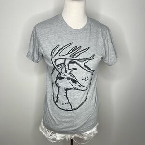 5/$25💜 Tultex- Grey Graphic T-Shirt